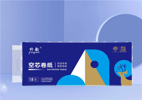 Colored independent packaging hollow roll paper