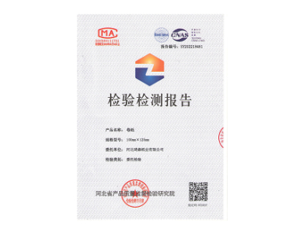 Roll paper inspection report